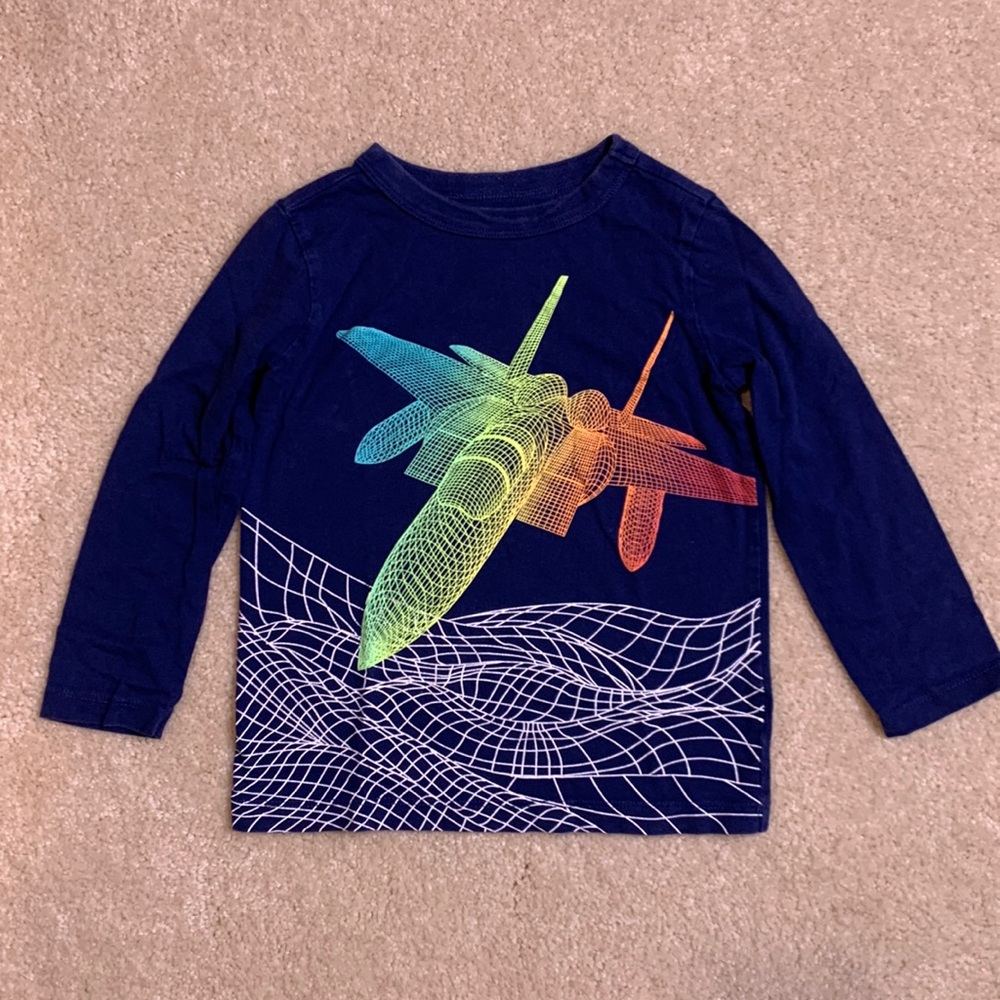 Oshkosh rainbow plane long sleeve
